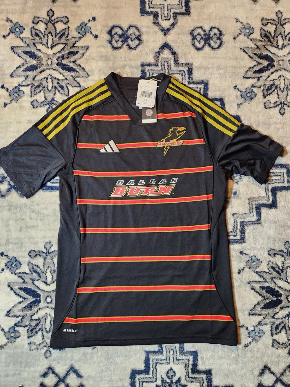 Adidas Dallas Burn FC Dallas 2025 Archive Third Jersey Youth XL Black NWT
